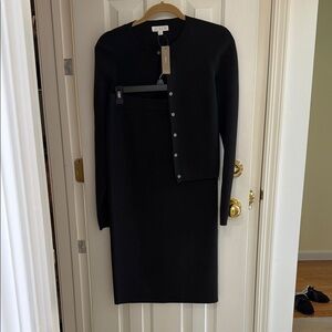 Elegant Black 2 piece skirt set